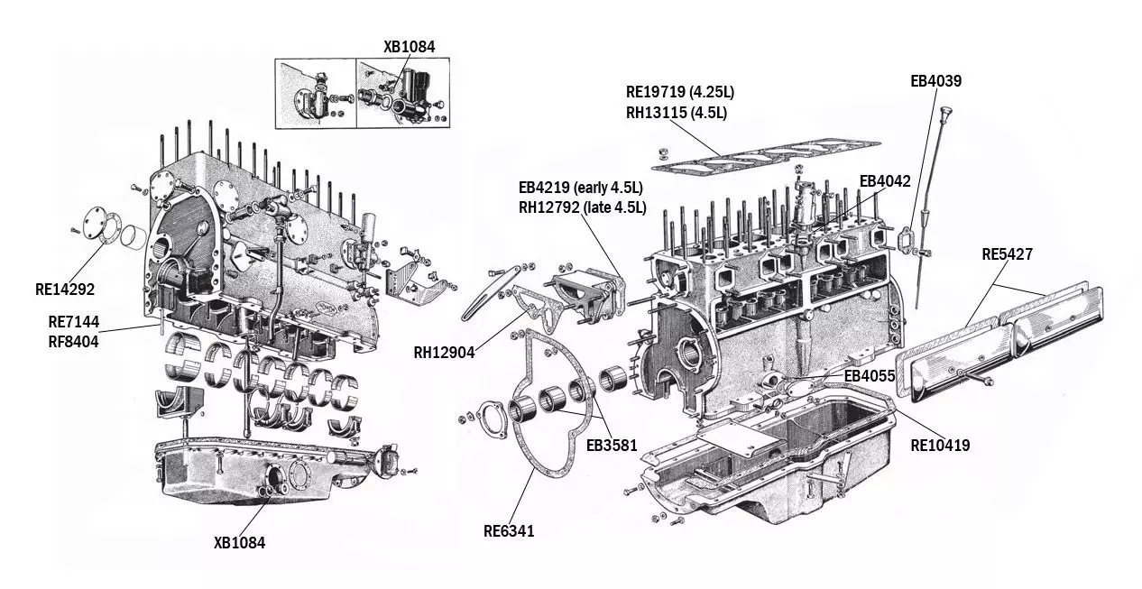 Decoke Kit & Cylinder Head Gaskets - 4.5 Litre Engine Gaskets - Gaskets ...