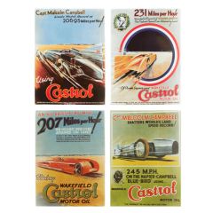 CASTROL CLASSIC OILS SET OF FOUR RECORD BREAK POSTERS (STR656)