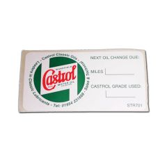 CASTROL CLASSIC OILS A-POST SERVICE STICKER (STR701)