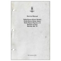 ROLLS-ROYCE SILVER WRAITH, SILVER DAWN, PHANTOM IV & BENTLEY MkVI, R TYPE SERVICE MANUAL (TSD2292DL)