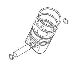 PISTON ASSEMBLY (8.7:1 Compression Ratio) (UT10385S)